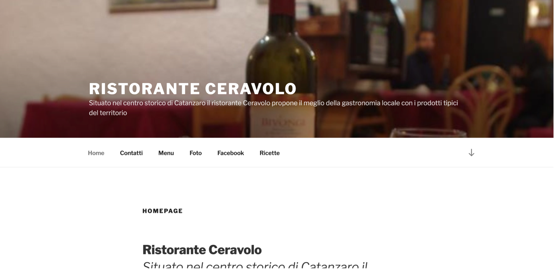 Ristorante Ceravolo - Sito web